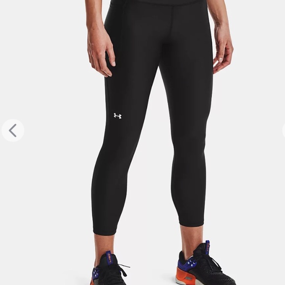 Under Armour HeatGear Hi-Rise Ankle Legging Black Sz S - Picture 1 of 9